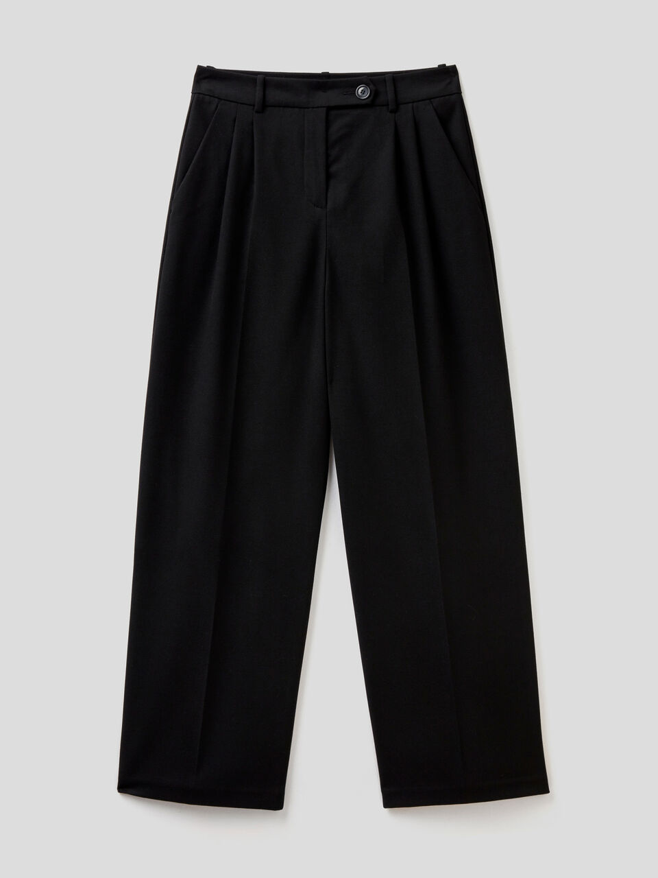 Straight leg flannel trousers image number 1