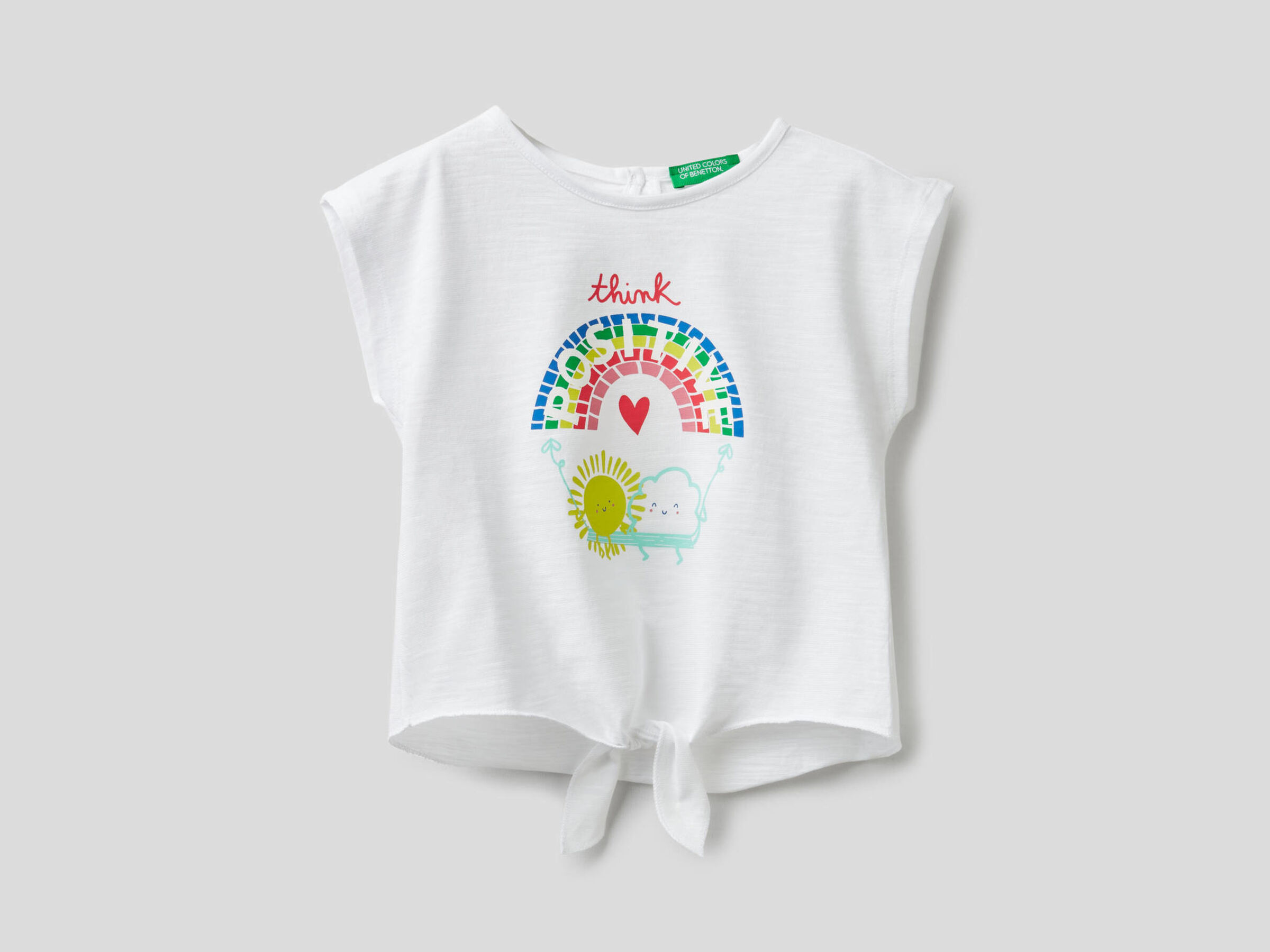 T-shirt in 100% cotton with bow at the bottom image number null