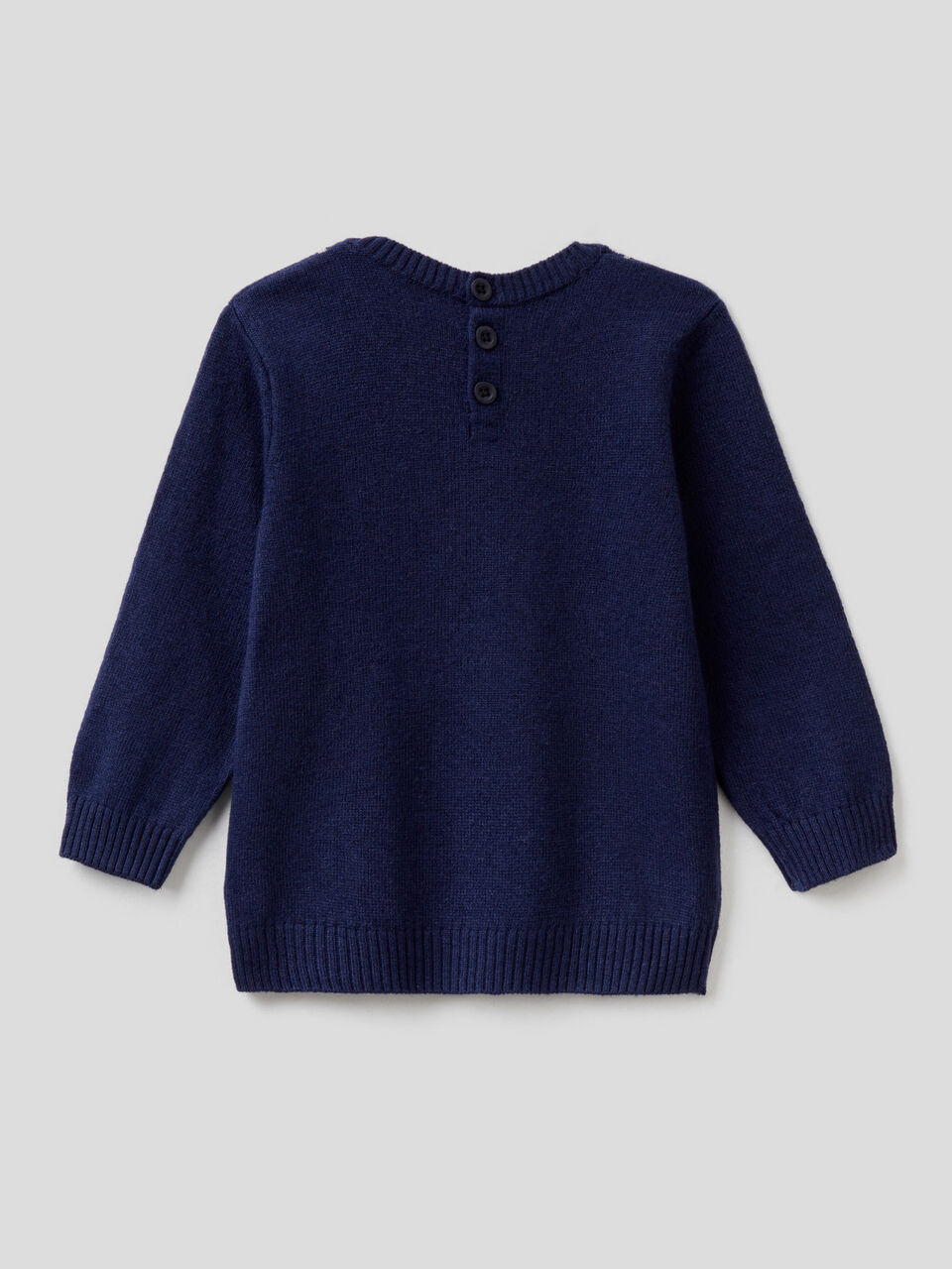 Wool blend sweater with bow tie inlay image number 2