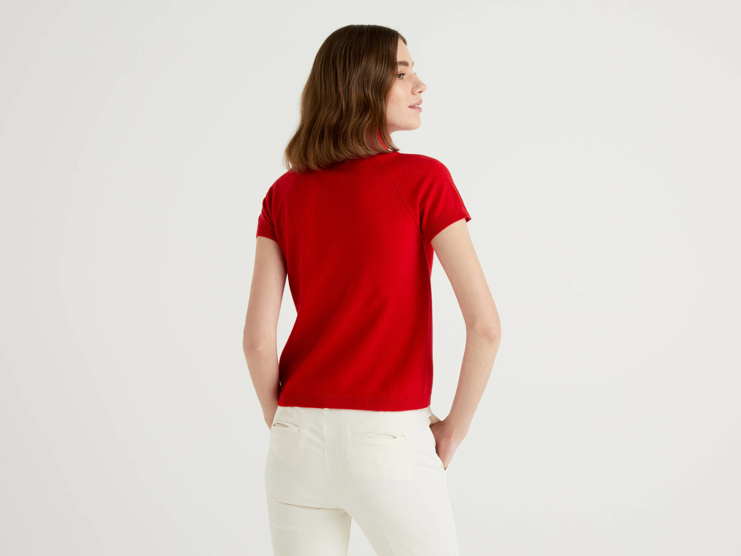 Red short shirt clearance