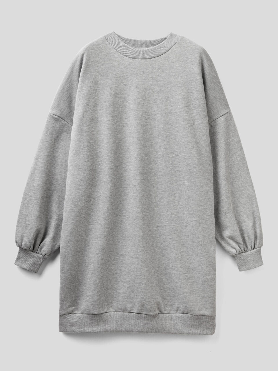 Oversized long sweatshirt in cotton blend image number 1