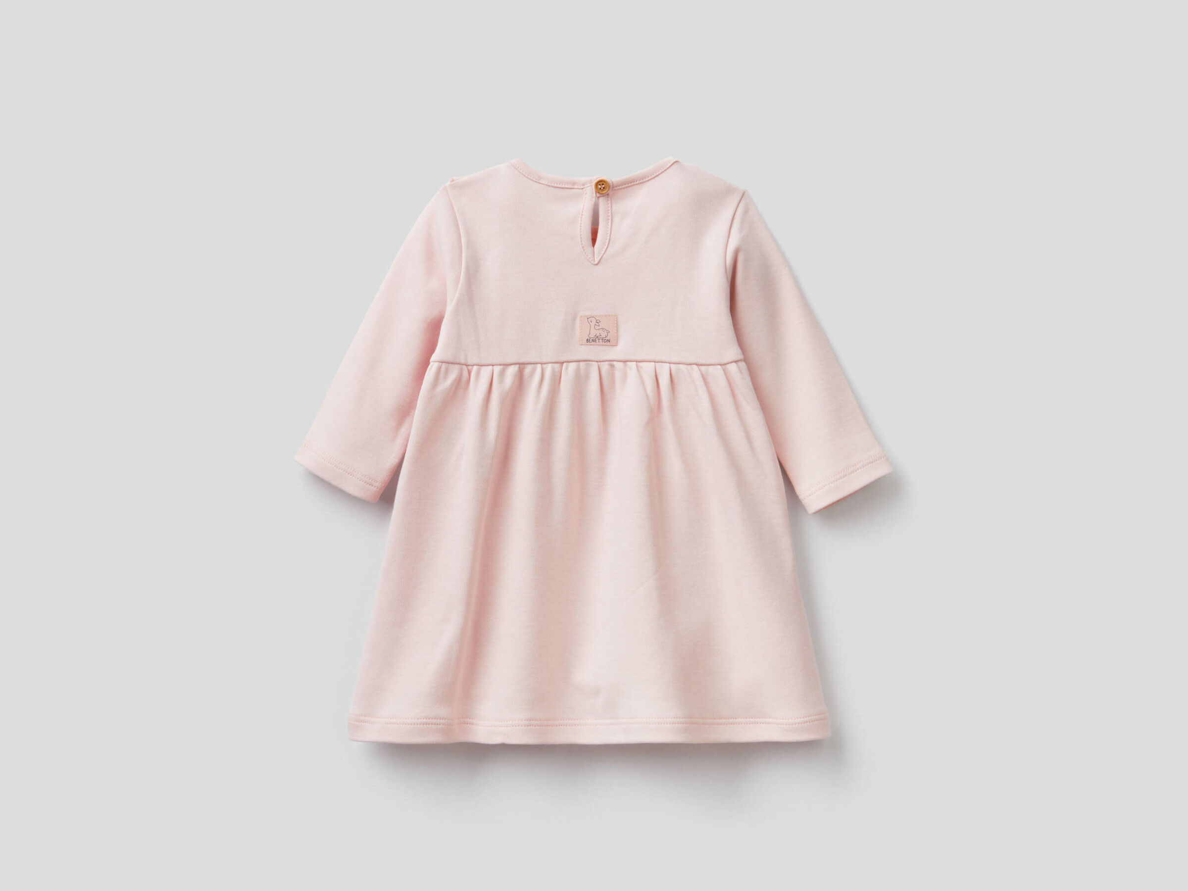 Organic cotton dress with rouches image number null