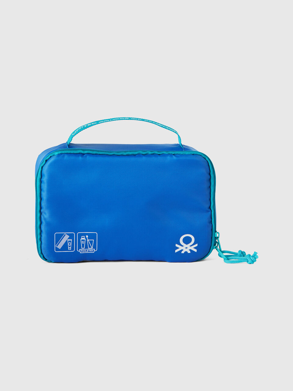 Blue travel toiletry bag with hook image number 1