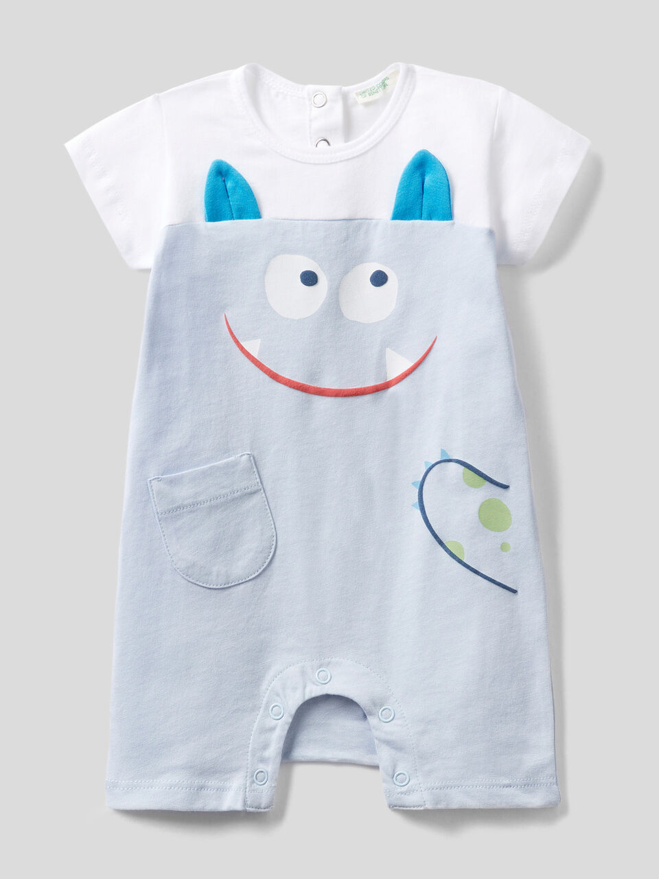 Short onesie in organic cotton image number 1