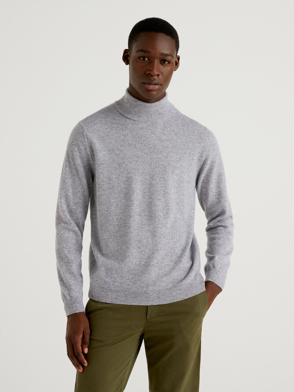male high neck sweater