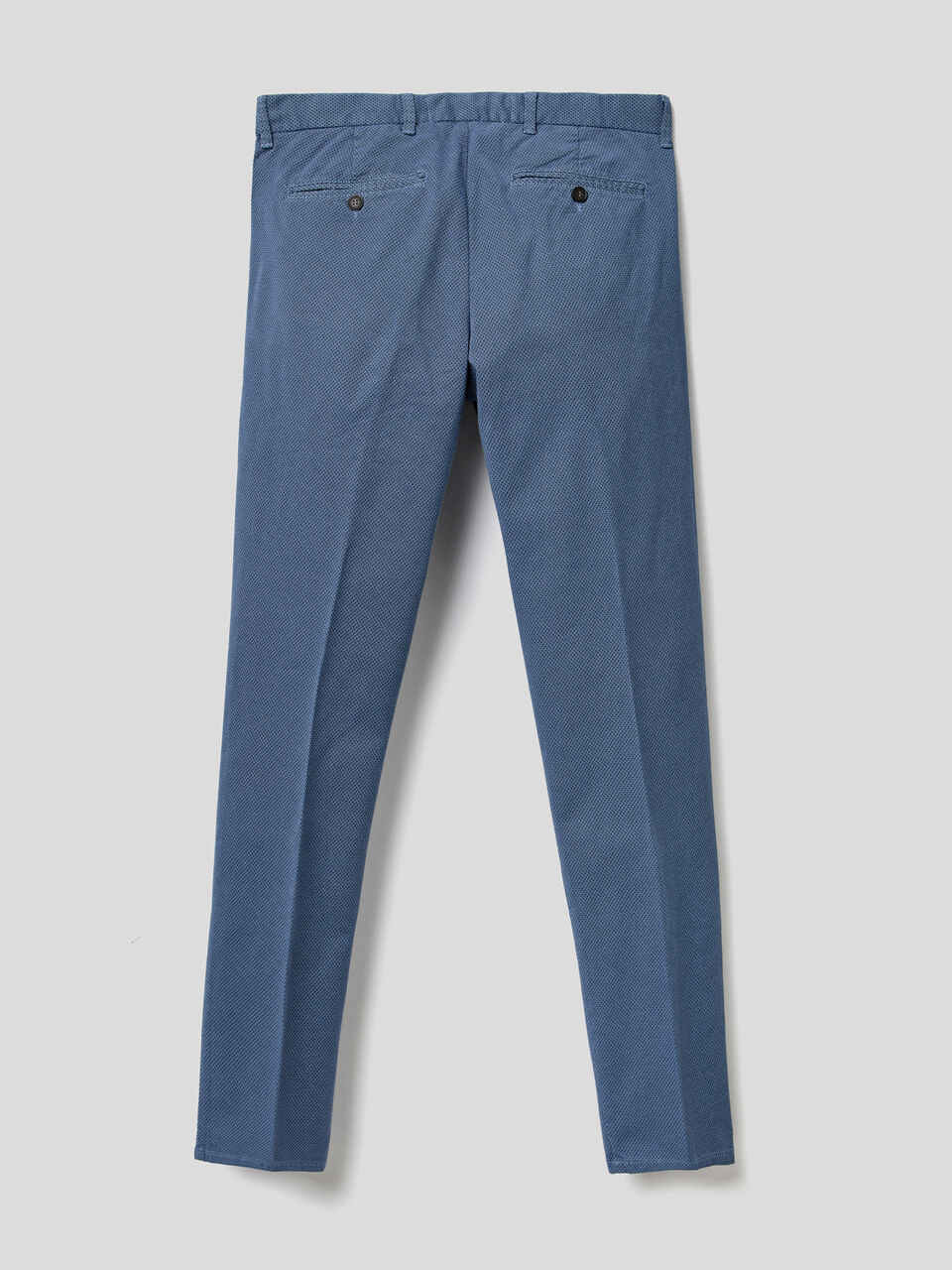 Slim fit chinos with patterned print image number 2