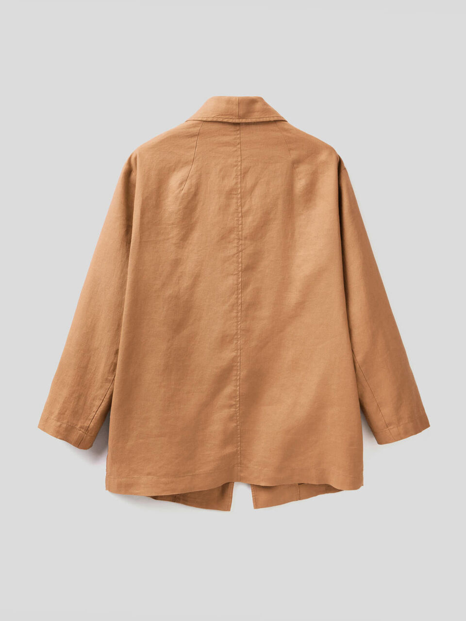 Linen blazer with 3/4 sleeves image number null