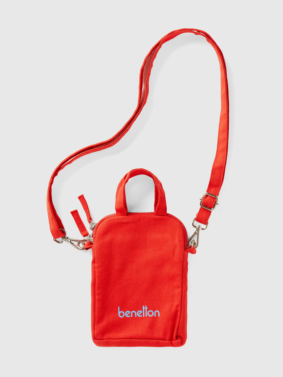 Red cell phone holder in pure cotton image number 1