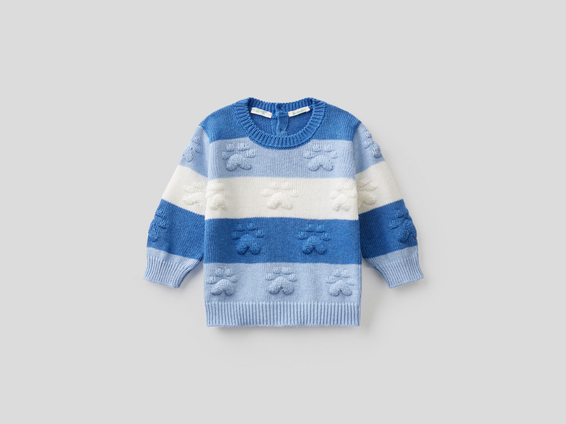 Crew Neck Sweater With Embroidered Heart