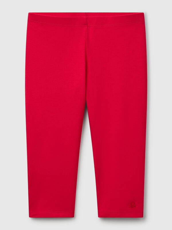Knee-length stretch cotton leggings Junior Girl