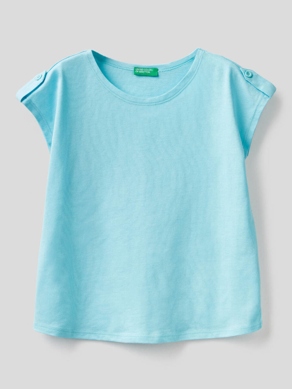 100% cotton solid color t-shirt image number 1