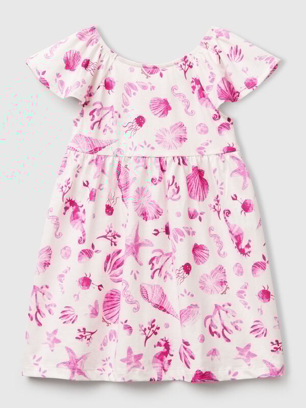 White dress with pink shells Junior Girl