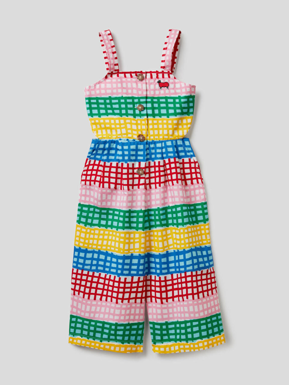 Printed onesie with straps image number null