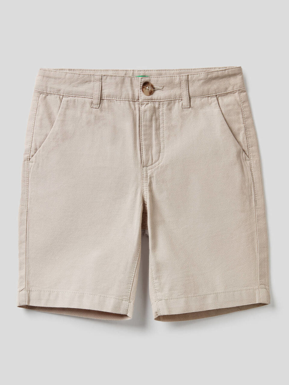 Pure cotton yarn dyed bermudas image number null