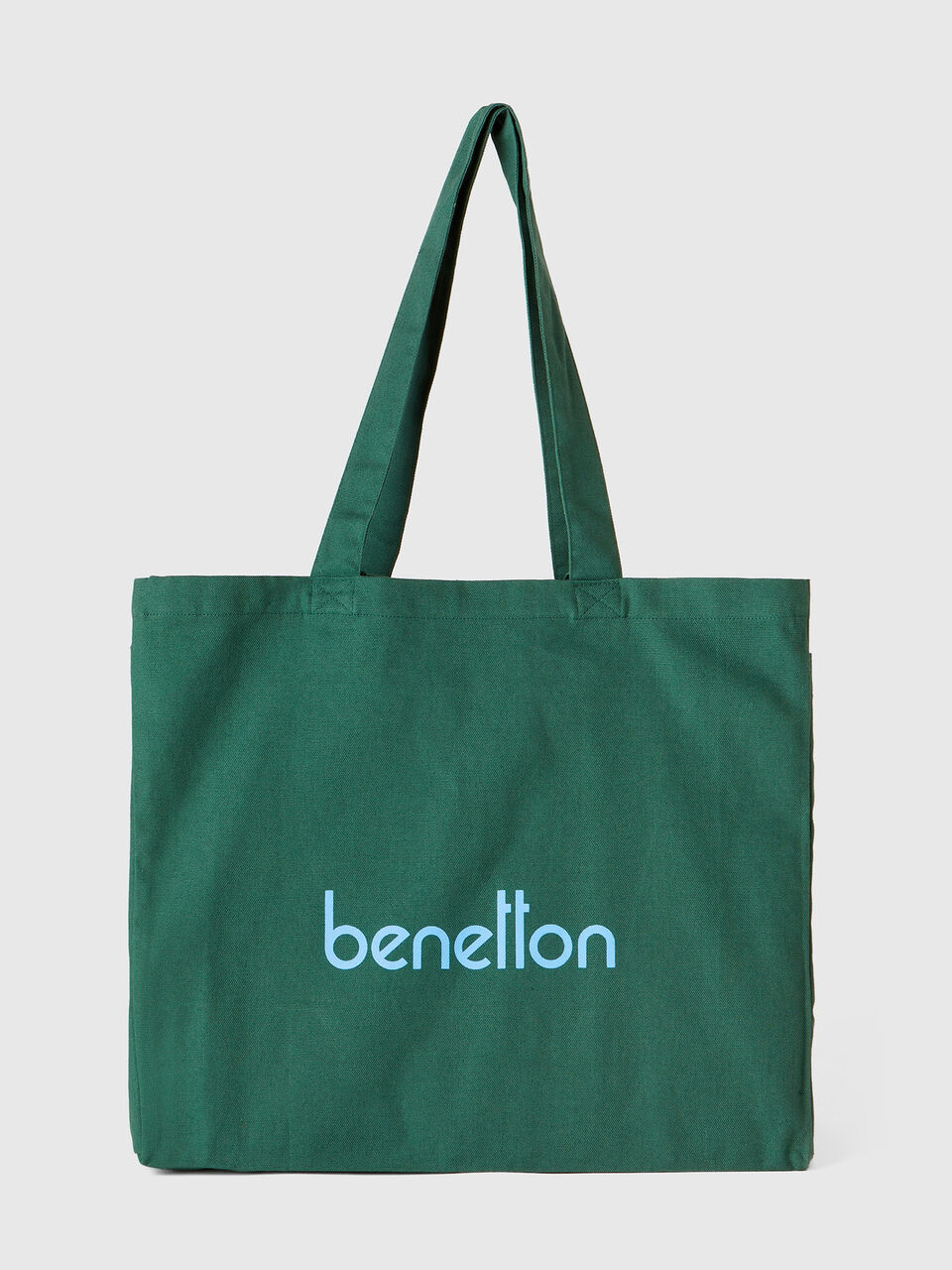 Military green tote bag in pure cotton image number 1