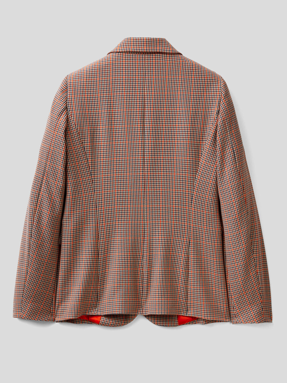 Check blazer flowy fabric