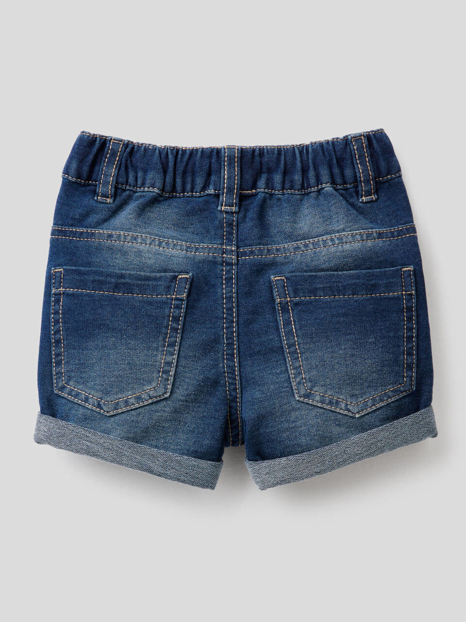 Denim look sweat shorts image number null