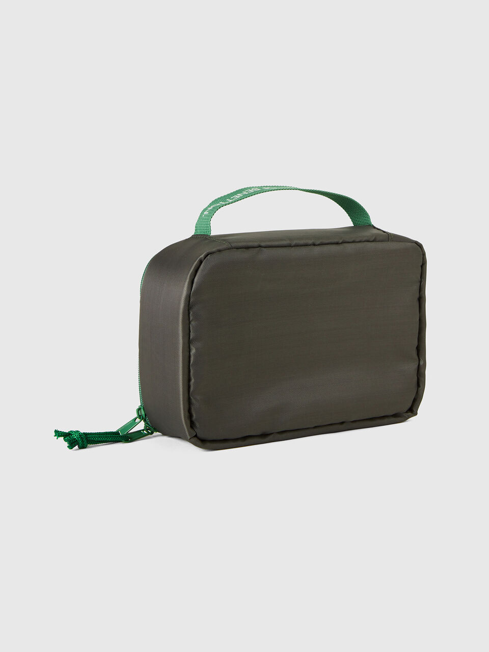 Military green travel toiletry bag with hook image number 2