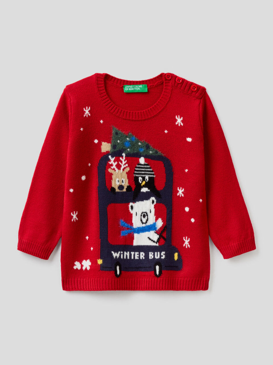 Sweater with inlaid design image number 1