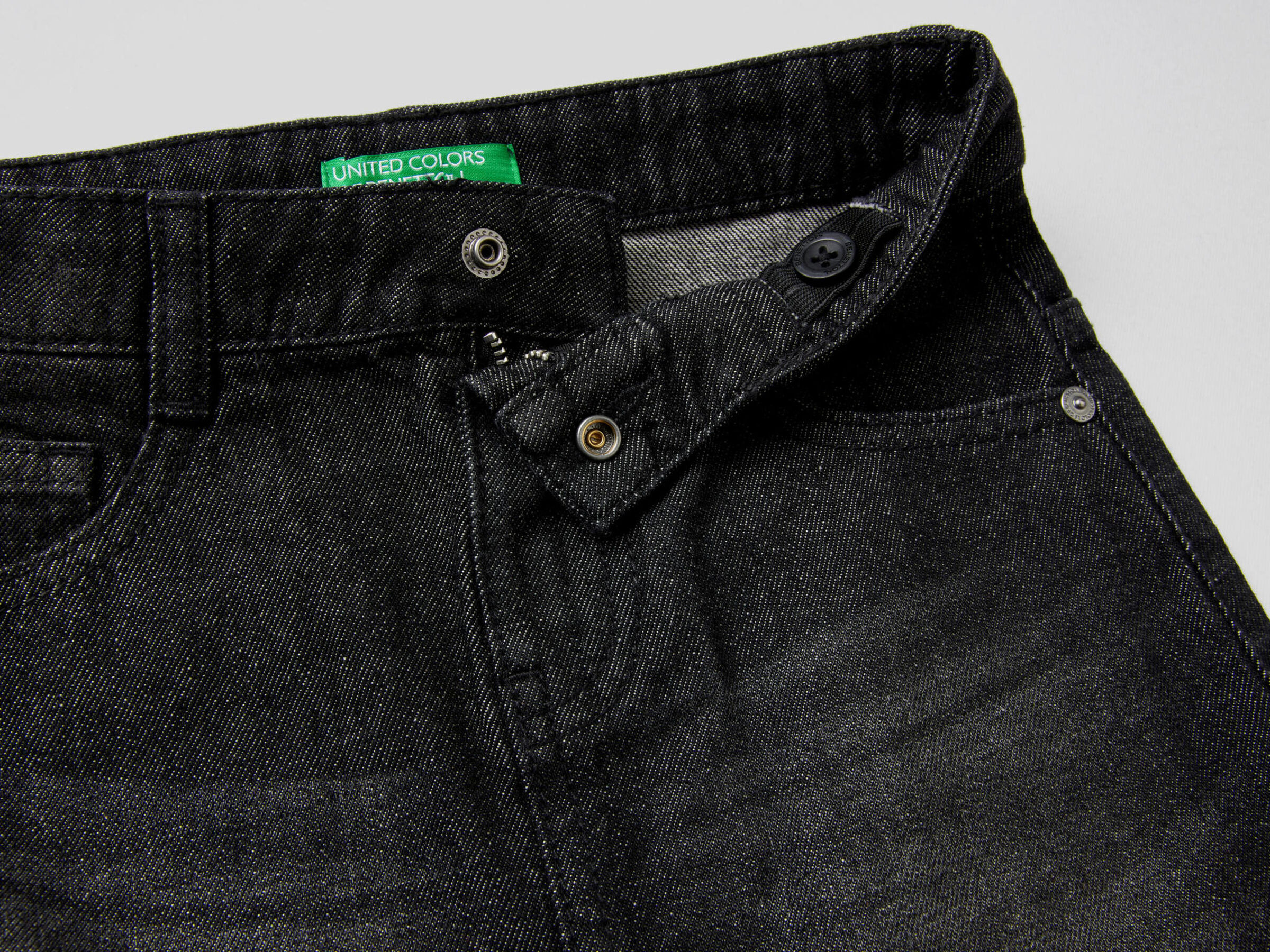 Jean skirt with worn look image number null