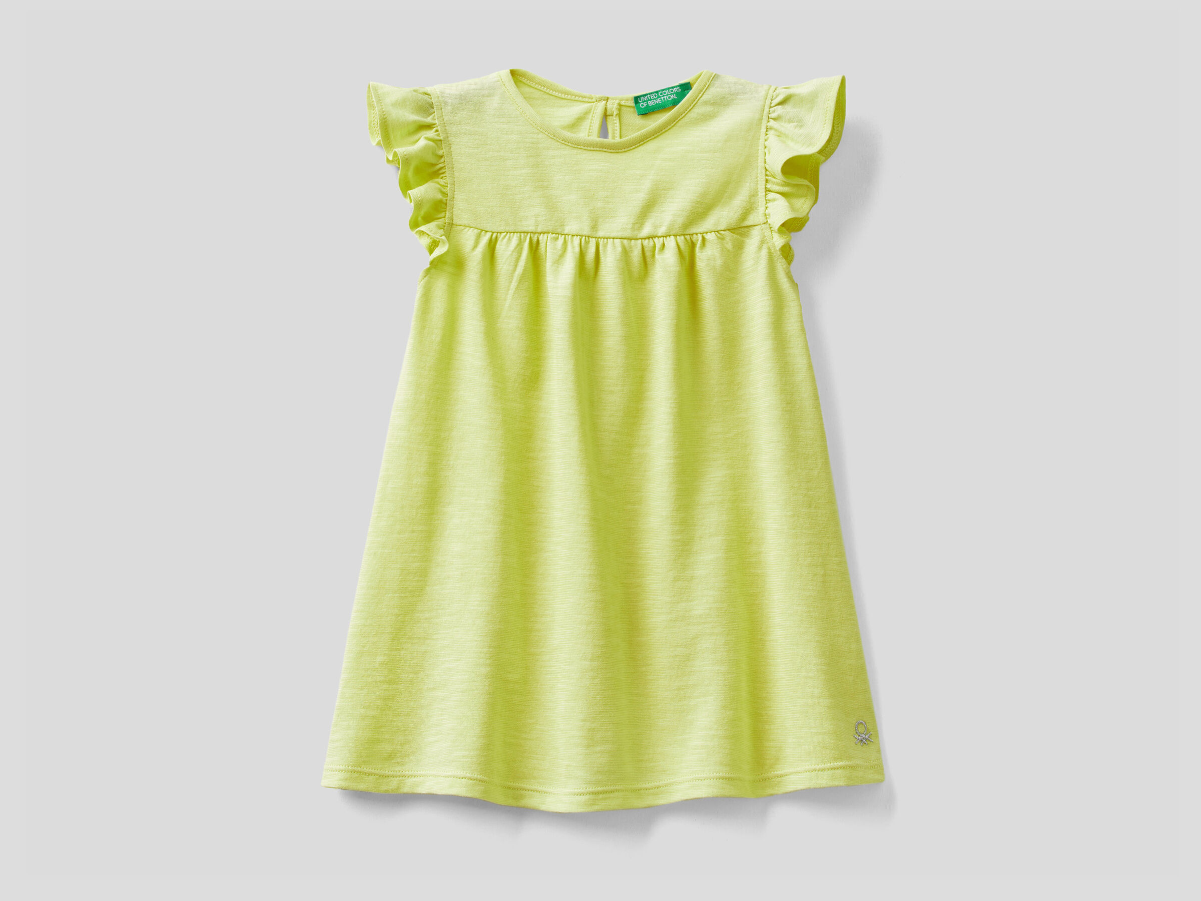 Dress in pure cotton with rouches image number null