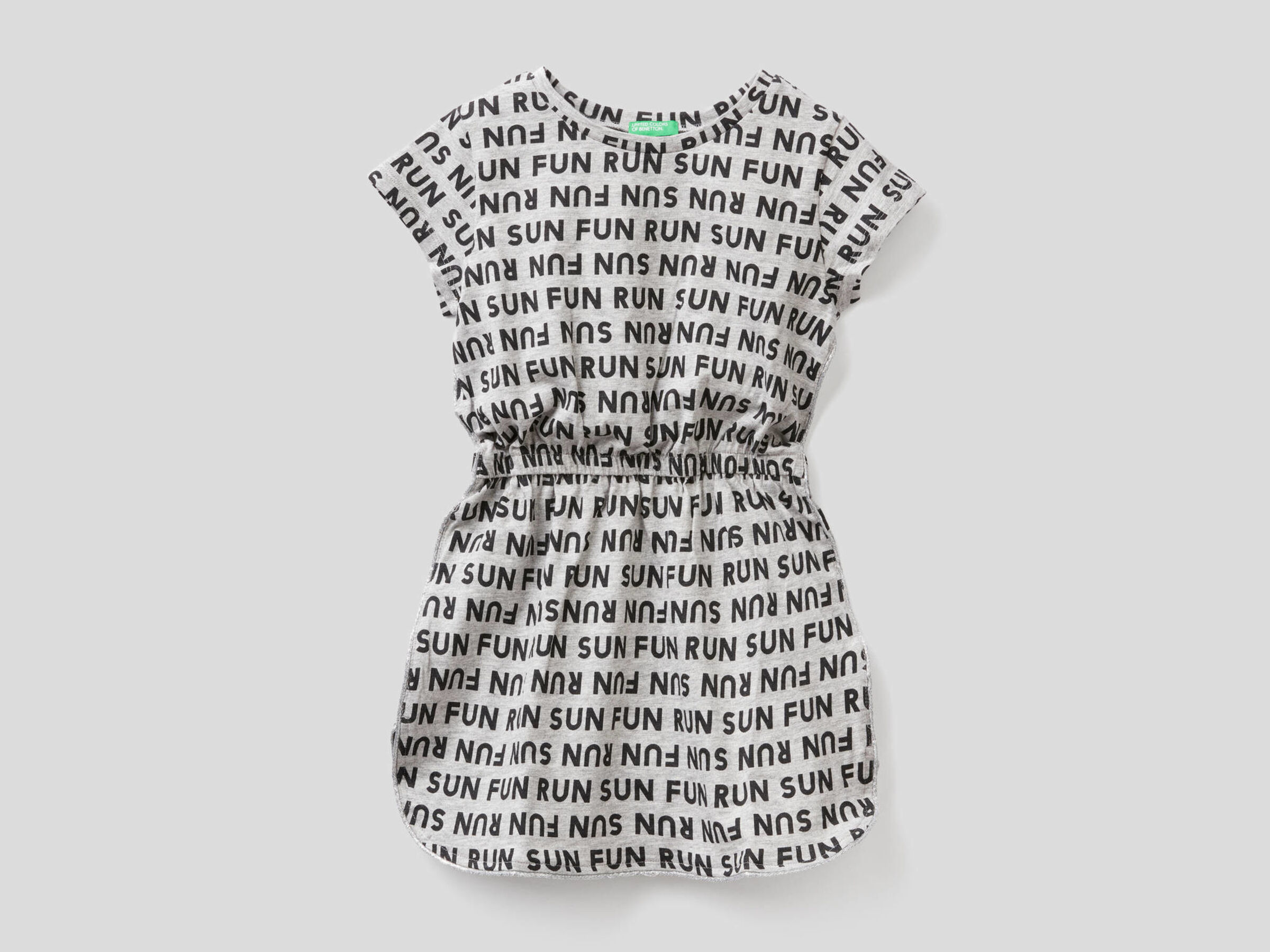 Printed dress in pure cotton image number null