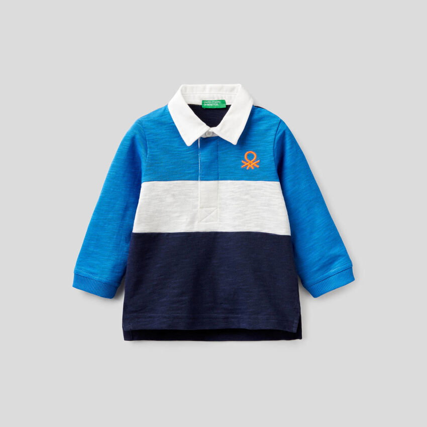 Rugby polo in 100% cotton