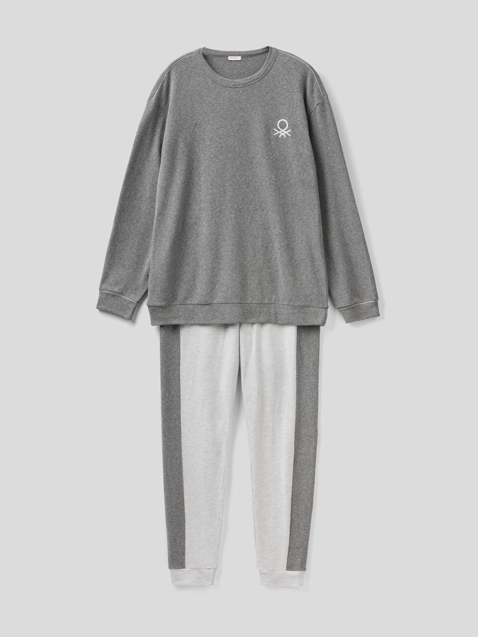 Warm stretch cotton blend pyjamas image number 1