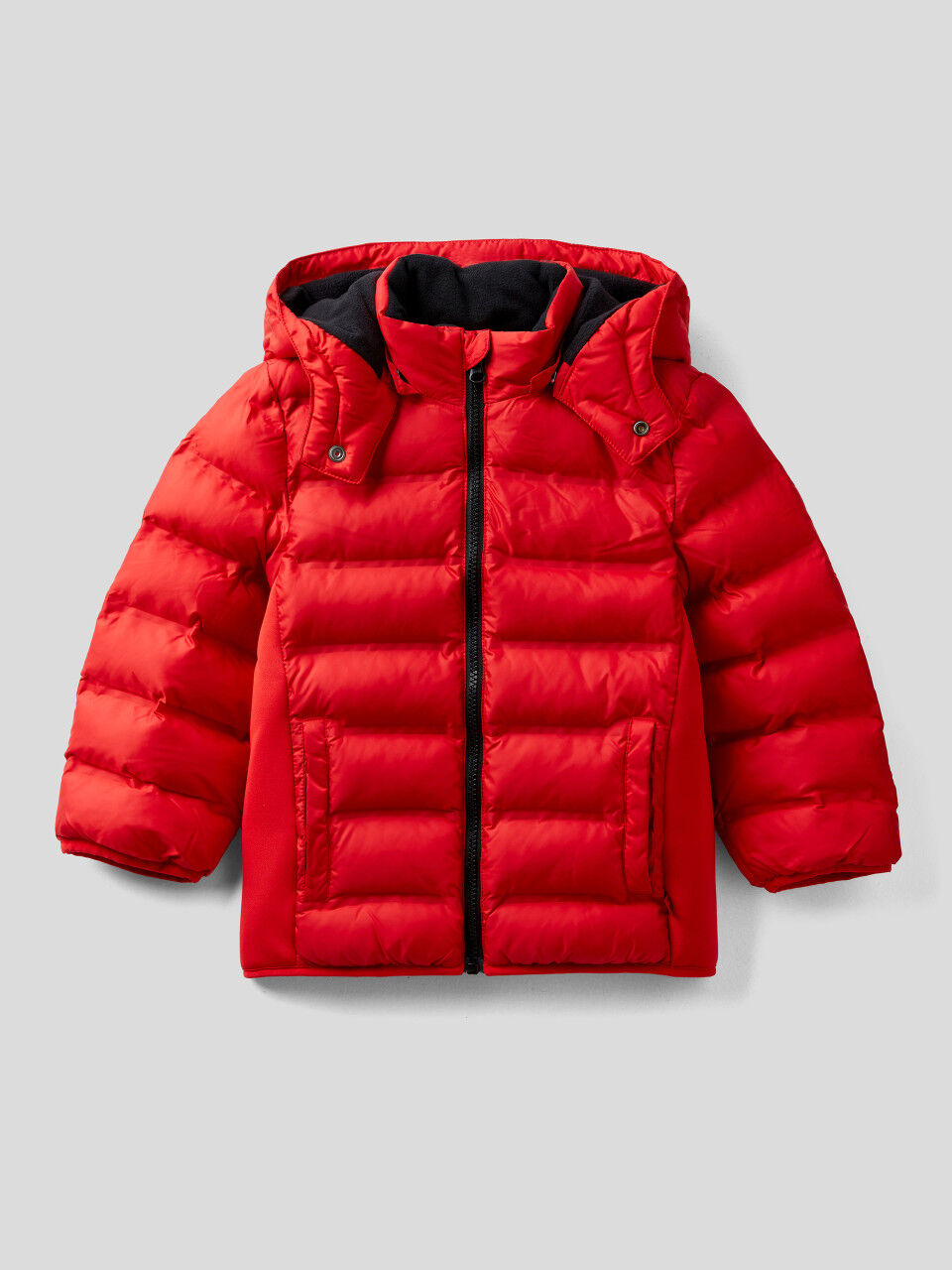 Age 1 Benetton Baby Benetton Red Gillet Puffer.hooded Blue lining 