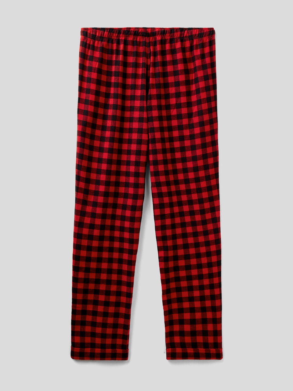 Check cotton flannel trousers image number 2