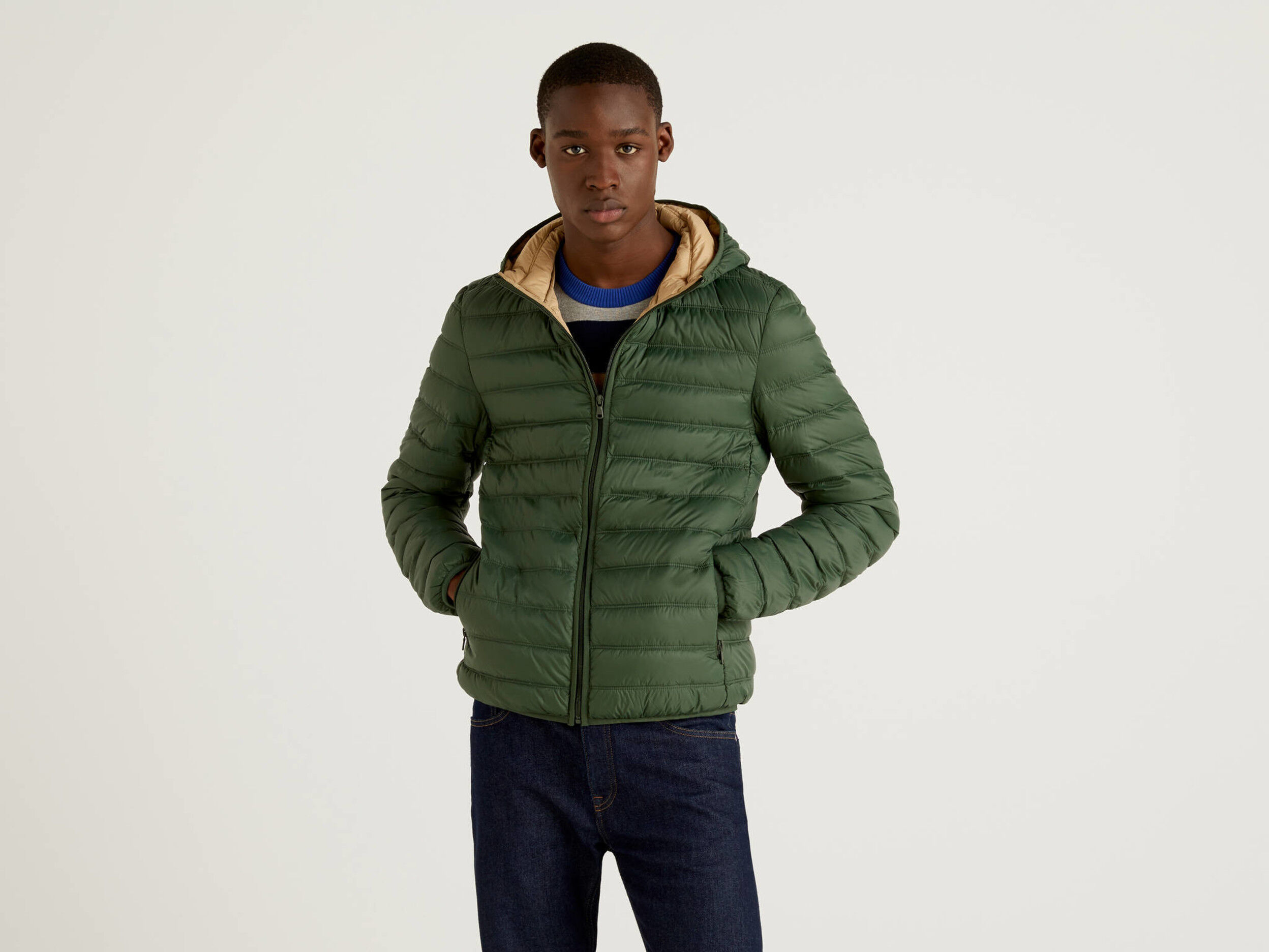 grey lightweight padded jacket